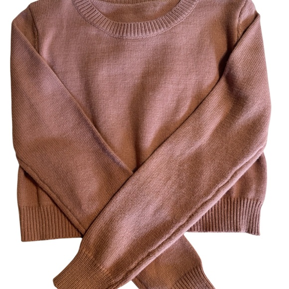 Sweaters - Elegant Mauve Crew Neck Sweater